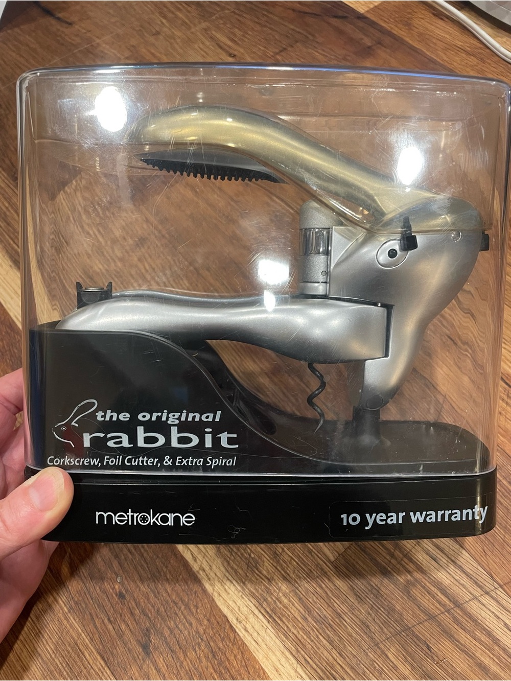 Metrokane The Original Rabbit Corkscrew - Silver - Picture 1 of 4